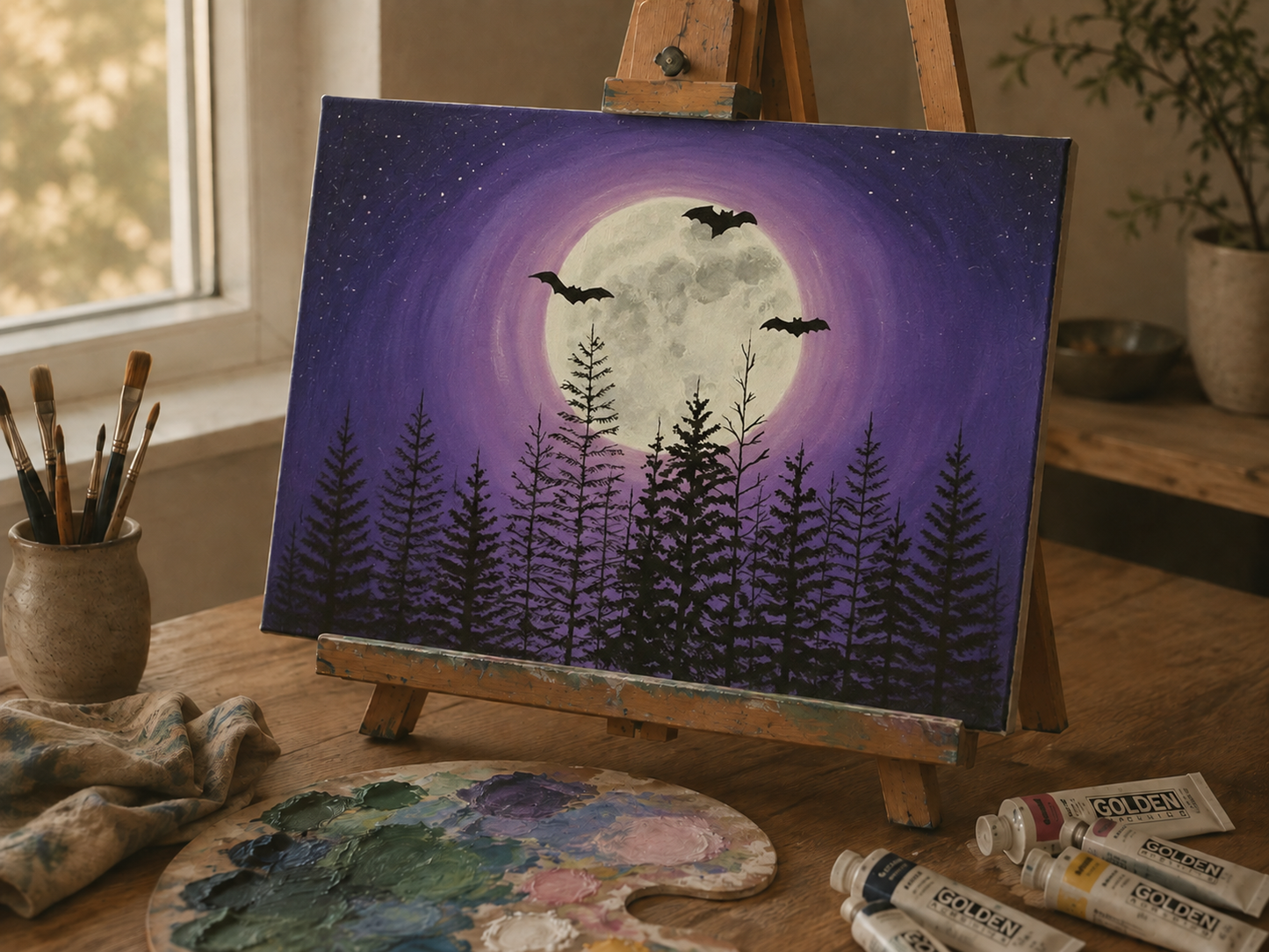 Paint Night: Halloween Night Sky