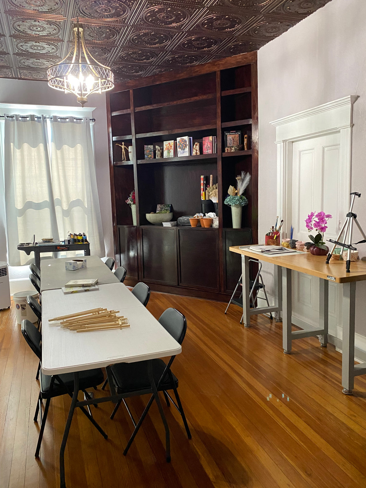 The front corner of the Paints and Sticks studio