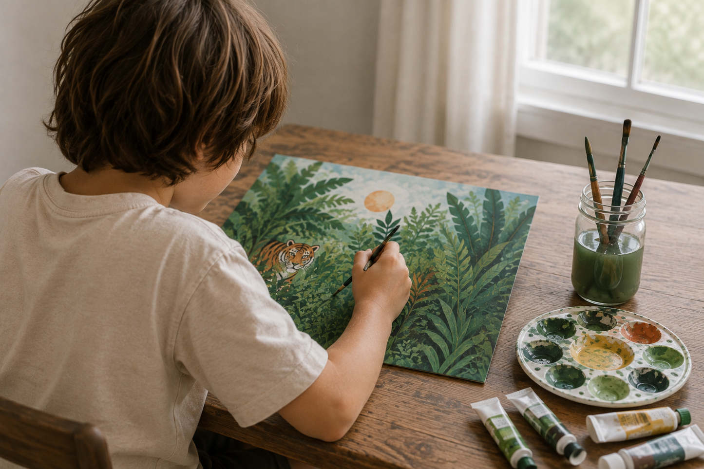 Kids Art: Rousseau's Jungle Painting