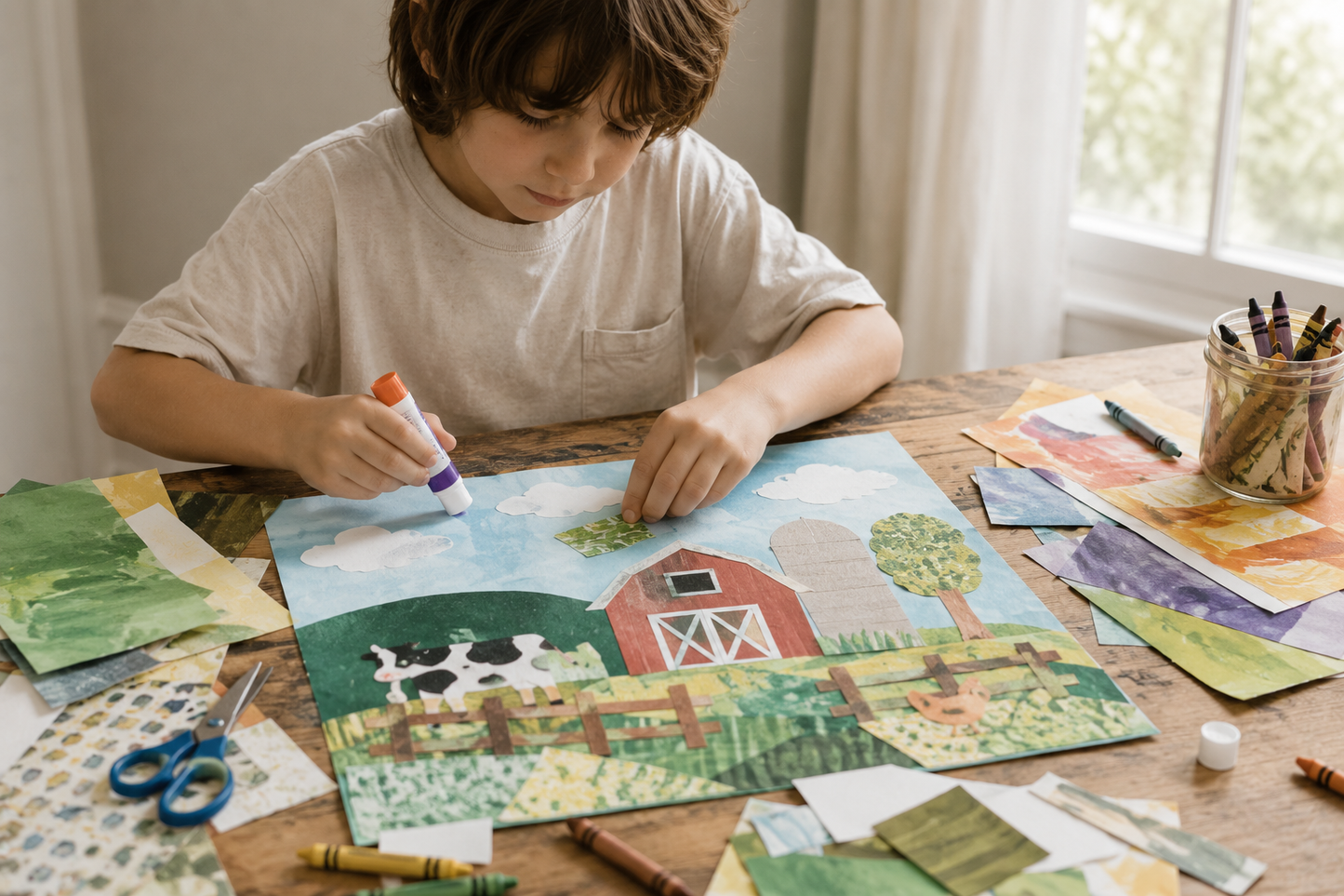 Kids Art: Collage Landscapes — Tue 8 Sep, 6:30 pm