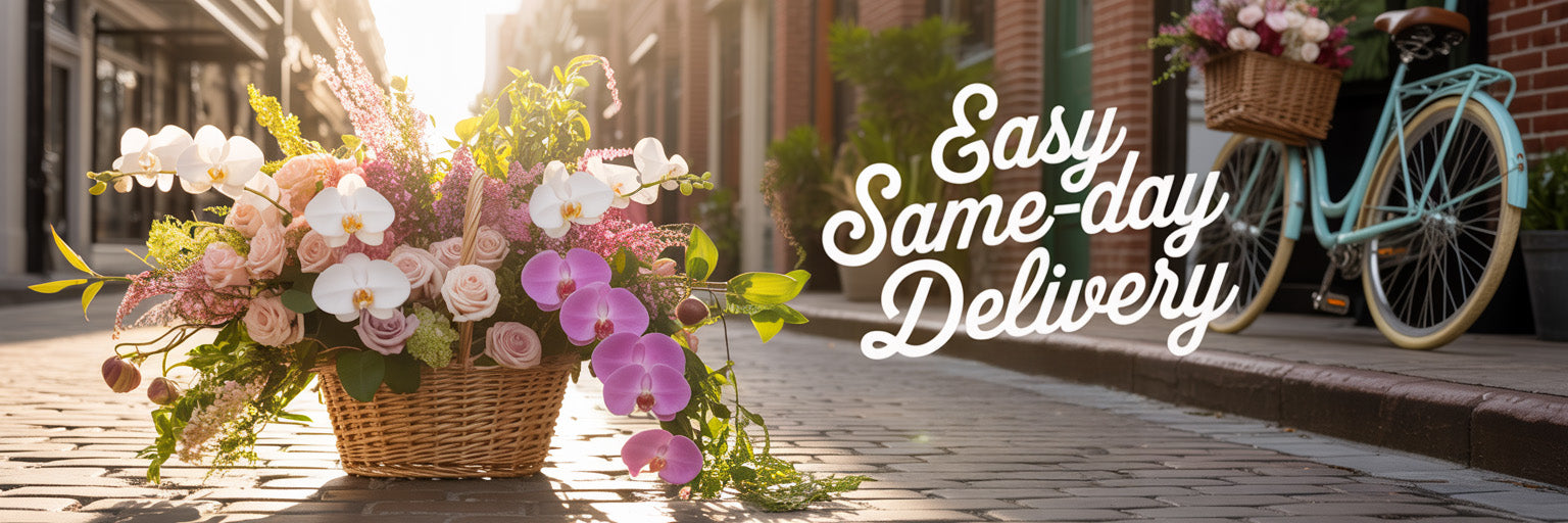 Same Day Arrangements and Gift Baskets banner